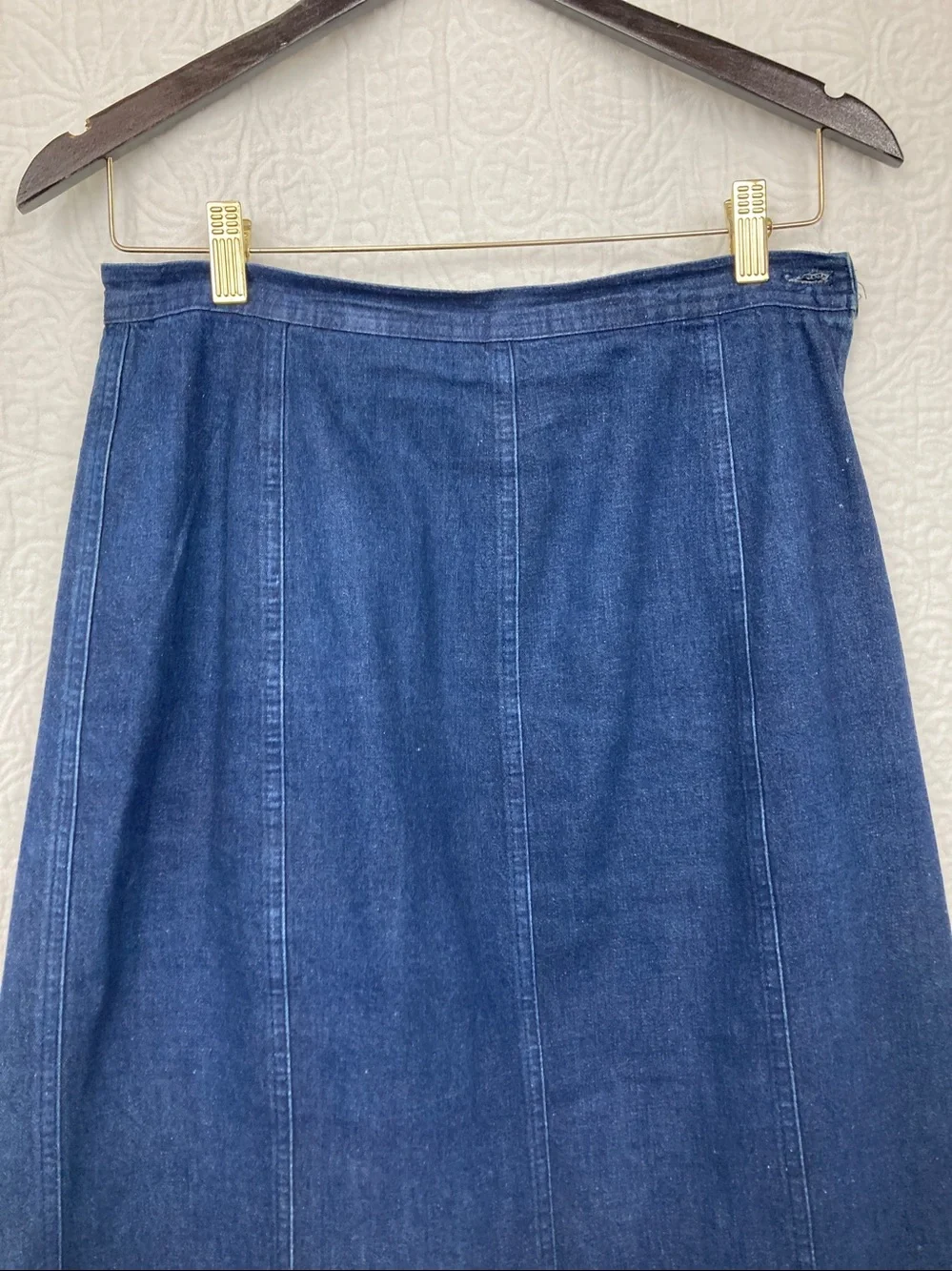 VTG Cherokee Women’s Pleated Denim Skirt sz 12 USA